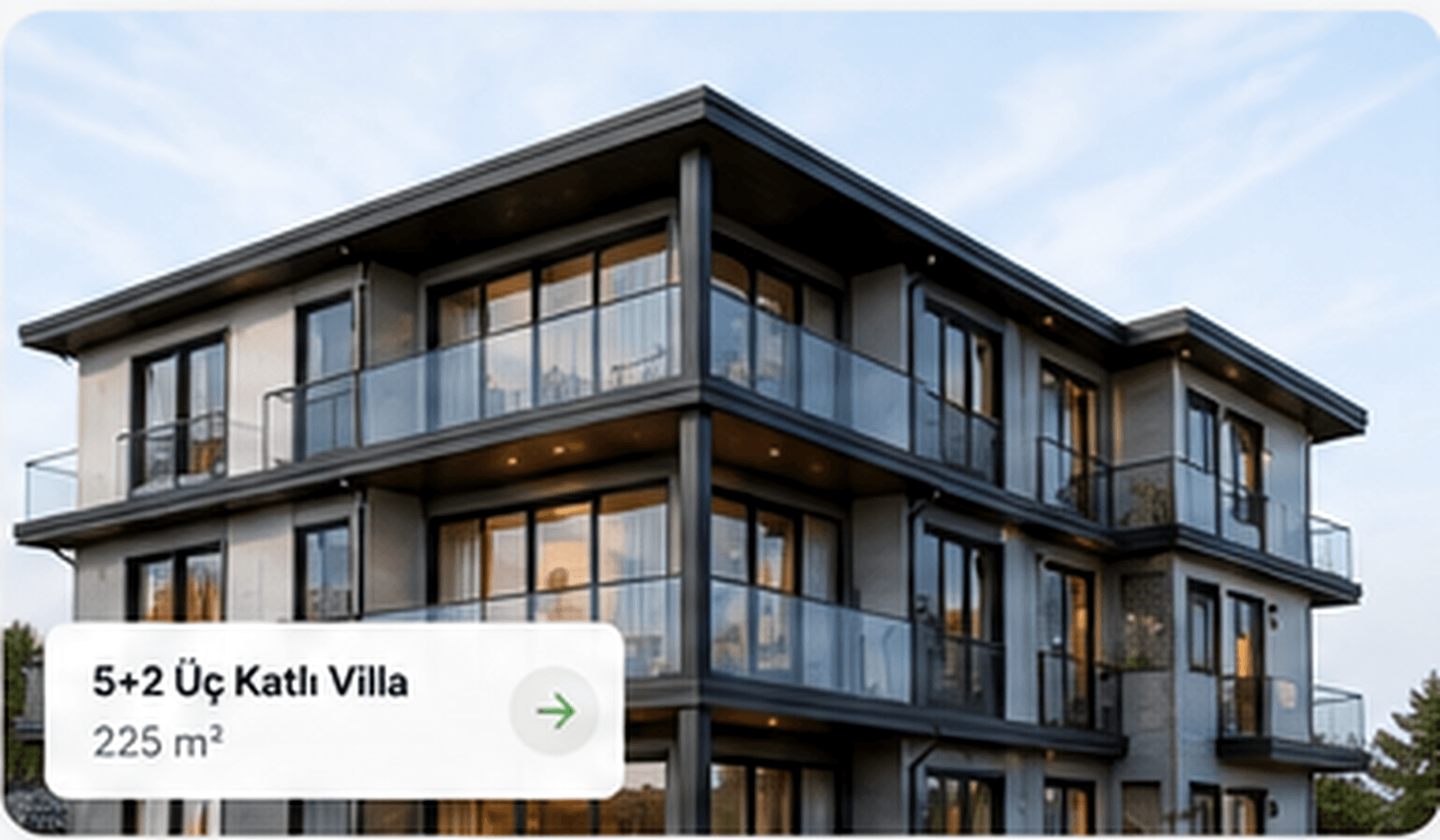 198 m² Üç Katlı Prefabrik Ev