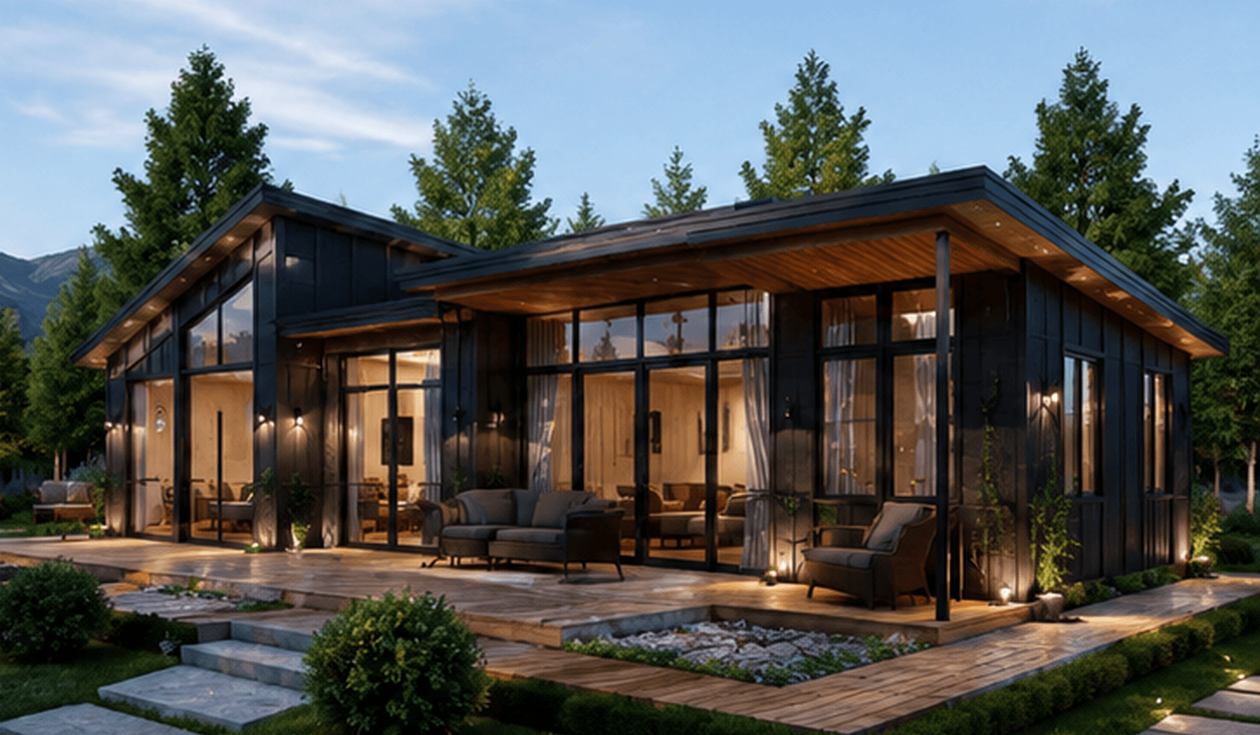 96 m² 3+1 Tek Katlı Prefabrik Ev